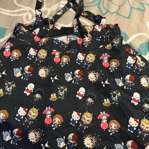 Hot topic my hero hello kitty suspended skirt size xl
